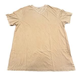 Cotton Citizen Men XL Classic V- Neck Tee Short Sleeve Vintage Taupe New